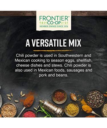 Frontier Co-op Salt-Free Chili Powder 1lb | Organic, No Additives, Gluten-Free - Buy Online on GoSupps.com