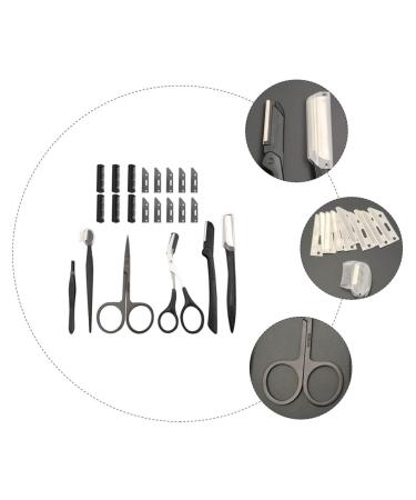 Frcolor Beauty Makeup & Eyebrow Tools Set - Stainless Steel Eyebrow Scissors & Facial Trimmer for Women - 12.6cm Precision Razor - Buy Online on GoSupps.com