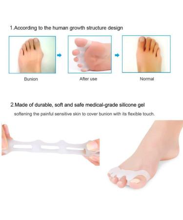 Eufance Gel Toe Separator for Hallux Valgus Correction | Pain Relief for Yoga & Sports | 2 Pairs (4 Pieces) - Perfect Nail Pedicure Manicure Tool - Buy Online on GoSupps.com