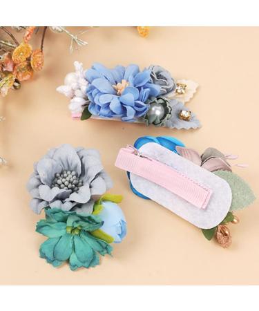 Hcliptie Large Flower Hair Clips for Babies & Girls | Crocodile Accessories in Pink & Blue | Perfect Gift Box for Toddlers & Teenagers - 6x7.6 cm - Buy Online on GoSupps.com