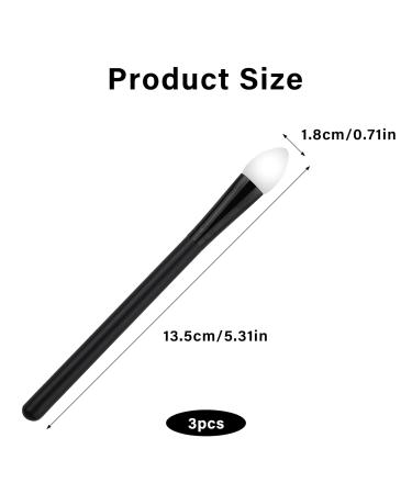 Cysthade Applicator Set - 3PCS Black Silicone Eyeshadow Brushes | Professional Make-Up Tools for Women & Girls - Buy Online on GoSupps.com