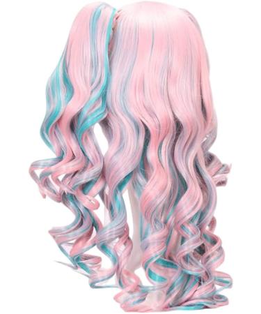 pintoc Cosplay Wig 80cm Anime Clip Color Curly Hair High Temperature Wire Multi-Color European and American Wig Halloween Wig - Buy Online on GoSupps.com