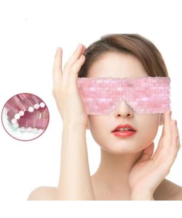 Rose Eye Mask Jade Eye Mask Natural Crystal Sleep Mask Relieve Fatigue Skin Care Face Beauty Tool - Buy Online on GoSupps.com