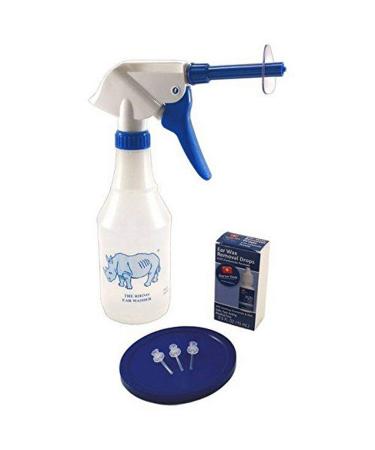 DOCTOR EASY Rhino Ear Washer Bottle System with Wax Removal Drops  Blue/Clear