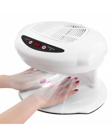 WOWOHI Air Nail Dryer  400W Nail Art Blower with Intelligent Sensor for Professional Salon and Home Use  Regular Nail Polish Drying Fan with Hot and Cool Wind for Manicure Pedicure