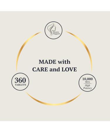 Puregen Labs Biotin 10 000 MCG Supports Healthy Hair Skin & Nails - High Potency Beauty Support - Non-GMO Gluten Free | 360 Vegetarian Tablets - Buy Online on GoSupps.com