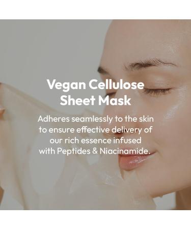 BEIGIC Luminous Hydrating Sheet Mask - Korean Vegan Skincare with Peptides Vitamin C & Niacinamide for Glass Skin - Moisturizing & Firming Face Mask (0.84 fl oz - Buy Online on GoSupps.com