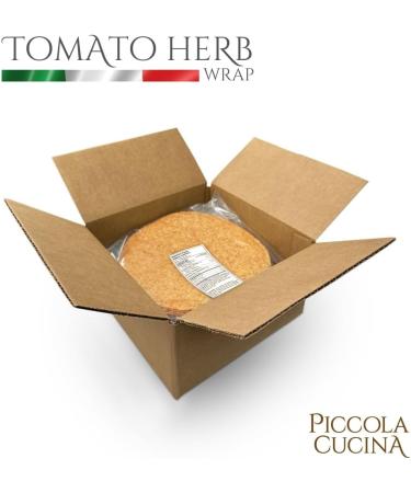 Certified Gluten Free: Piccola Cucina Keto Almond Flour Wraps - Tomato Herb | (30 Wraps- Wholesale) High Protein | Fiber-Rich | Low Net Carbs | Flexible & Versatile - Buy Online on GoSupps.com