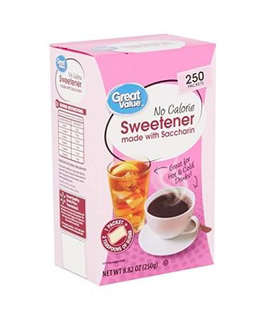 Sweetener with Saccharin Packets, No Calorie, 8.82 oz, 250 Count (1)