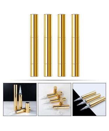 Minkissy 4-Piece Cosmetic Bottle Brush Tip Set - Empty Gel Nail Polish and Oil Pencil Containers with Aluminum Tube for Cosmetics & Airspace Monitoring - Buy Online on GoSupps.com