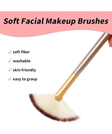 CENPEK 10-Piece Brushes for Facials Soft Facial Fan Applicator Brushes Professional Blending Makeup Brush with Comfortable Wood Handle for Mask Mud Cream Makeup Esthetician - Buy Online on GoSupps.com