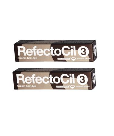 Refectocil Twin Pack Cream Hair Dye, 15ml (Natural Brown 2-Pack)