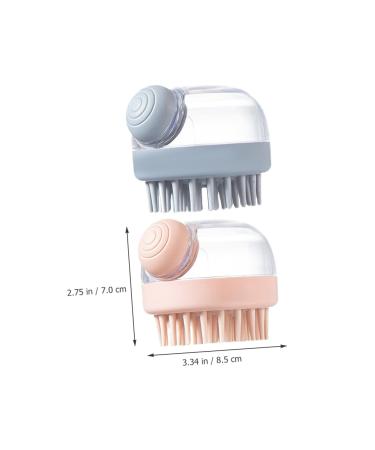 FOMIYES 2pcs Scalp Massage Brush and Body Scrubber Set - Silicone Hair Washing & Head Massage Brush - 8.5x8.5cm - Assorted Colors - Buy Online on GoSupps.com