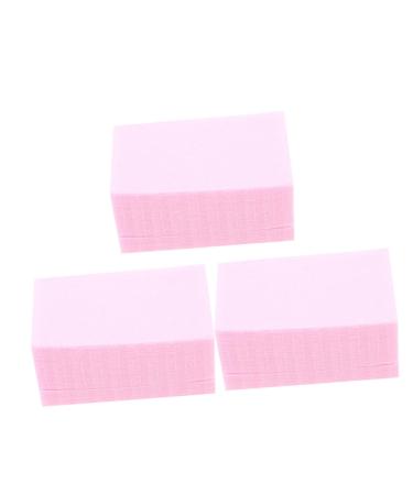 Mikinona 3 Nail Remover Cotton Nail Remover Clips Nail Remover Wipes Cleansing Wipes Eyelash Gel Nail Wraps Pad Clean Wipes Pink Manicure Makeup Remover Wipes Natural Cotton Fiber