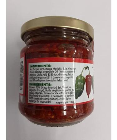 Naga Hot Chilli Pepper Pickle Sauce | Hot Recipe | Unique and Distinctive Flavour | 190g - Buy Online on GoSupps.com