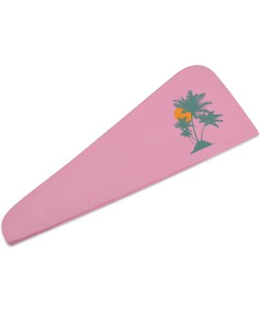 Buy Palm Tree Microfiber Hair Towel Wrap for Women - Super Absorbent 10x26 Inch Hair Turban with Button | Fast International Shipping - Buy Online on GoSupps.com