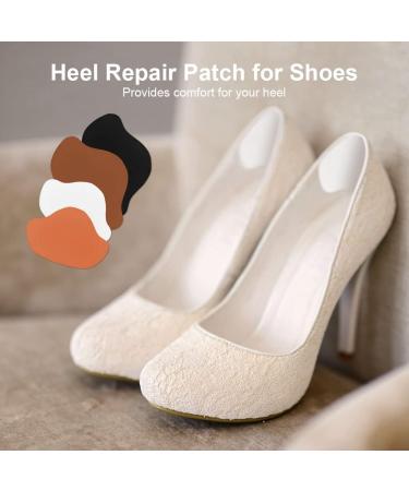 Flintronic 8 Pairs Microfiber Heel Repair Patch | Self Adhesive | Shoe Hole Prevention | Large & Small Sizes | Black White Brown Yellow - Buy Online on GoSupps.com