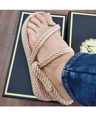 Women's Summer Flat Sandals - Wedge Beach Shoes with Rope Design - Comfortable Concrete Platform Sandals (Size 8.5 & 9.5) - Buy Online on GoSupps.com