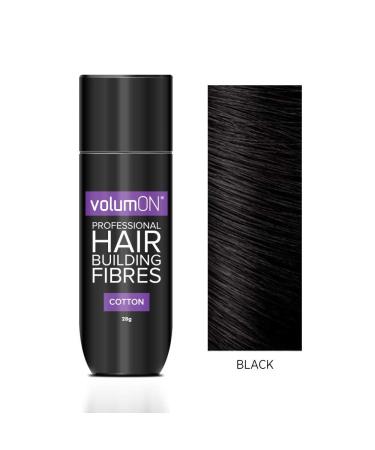 Professional Hair Building Fibres - Black Cotton Hair Loss Concealer | 28g | 30 Uses - Shop Now for Instant Confidence - Buy Online on GoSupps.com