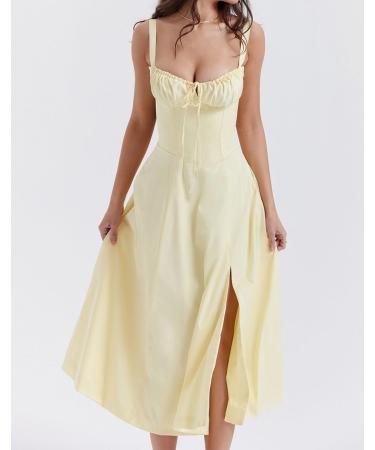 Women's Casual Loose Summer Long Dress Sleeveless Split Beach Maxi Dresses 2 Medium - Buy Online on GoSupps.com