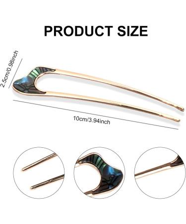 French Style Hair Clip Hairpin Fork 3 Pieces Bowl Hairpin Metal Hair Pin Metal U-shaped Hairpin U Shape Hair Sticks Metal Hair Fork Metal Hair Clips - Buy Online on GoSupps.com