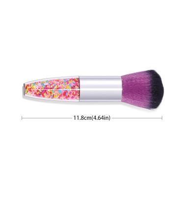Travel-Friendly Purple Makeup Brush Set - Portable Powder Blusher & Wet Hair Brush - One Size - Buy Online on GoSupps.com