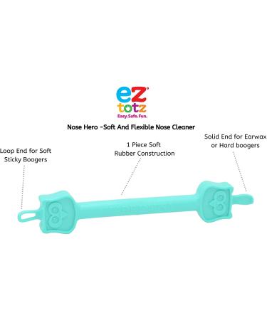 Eztotz Nose Hero - BPA Free Baby Nose & Ear Cleaner Tool - Made in USA, Soft Rubber Booger Picker - Buy Online on GoSupps.com
