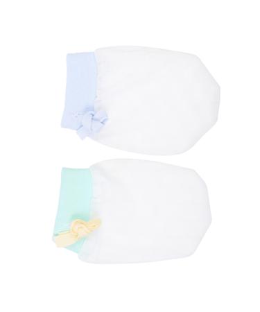 Coheali F ustlings Tehnen with 2 pairs infant anti-scratch-f Handler baby teeth soothing without scratch ICE for silk for protective gloves