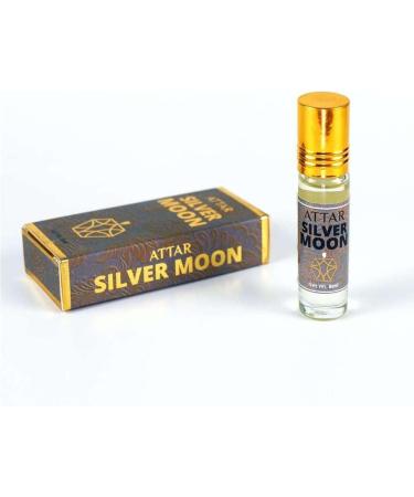 Natural Perfume Oil Silver Moon Long Lasting Fragrance Attar With Easy Apply Roll On For Men And Women - 8 ML (Pack Of 1)