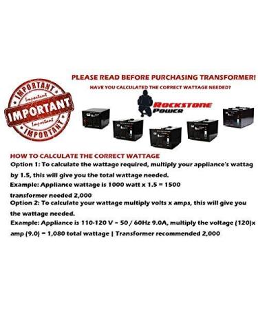ROCKSTONE POWER 2000 Watt Voltage Converter Transformer - Buy Online on GoSupps.com