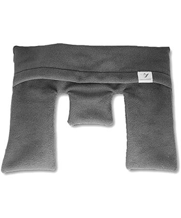 Schwerinernaturheil Moor Neck Warmer 29x39 cm - Grey Fleece Cover Neck Pillow & Heat Pad for Pain Relief - Buy Online on GoSupps.com