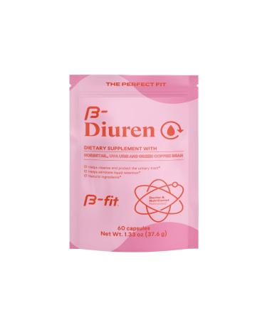 B-FIT B Diuren - Diuretic Capsules with Caffeine, Horsetail Herb and Uva Ursi - 60 Capsules with Natural Extracts - Horsetail Supplement - Best Diuretics for Water Retention