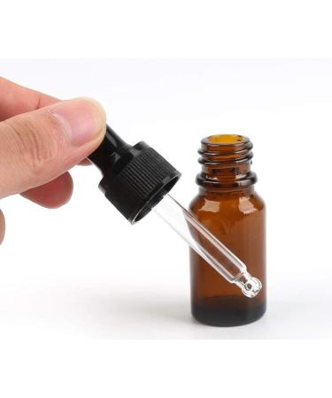 12 PCS Empty Refillable 5ML Amber Glass Droppers Essential Oil Bottles Aromatherapy Cosmetics Elite Fluid Container Jar Pot Holder with Glass Eye Dropper and Black Caps (5ml) - Buy Online on GoSupps.com