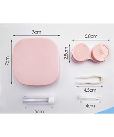 Premium Contact Lens Holder & Case for Travel - White Pink Compact & Portable (5.1 x 5.8 x 1.6 cm) | Ideal for Home & On-the-Go - Buy Online on GoSupps.com
