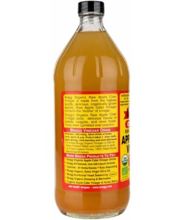 2 x Bragg Organic Apple Cider Vinegar with The Mother 946ml - Buy Online on GoSupps.com