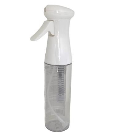 Continuous Spray Mist Bottle Ultra Fine Mist for Hair Styling Pets Plants Cleaning Skin Care With Pressurized Pump 8.45fl oz (White)
