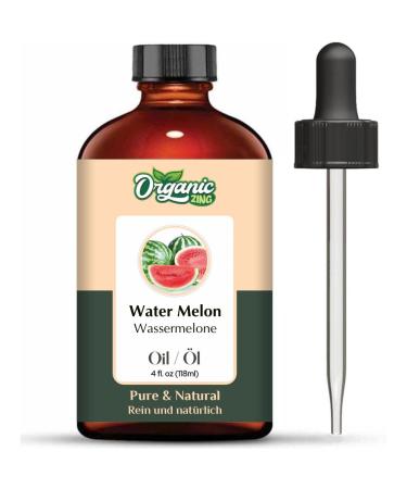 ORGANIC ZING Organic Zing Watermelon Oil (Citrullus Lanatus) | Pure Natural Carrier Oil for Skincare Hair Care and Massage - 4 fl oz