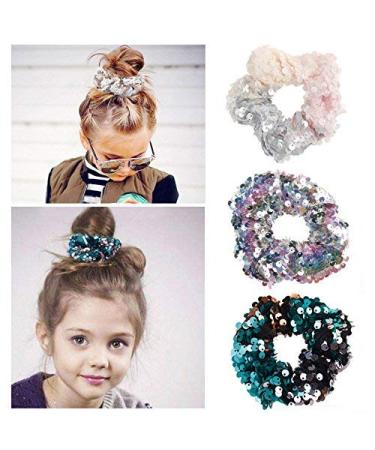Sequin Mermaid Thick Hair Band - Elastic Girl Pill Head Decorations for Curly Hair (6 Colors) - Buy Online on GoSupps.com