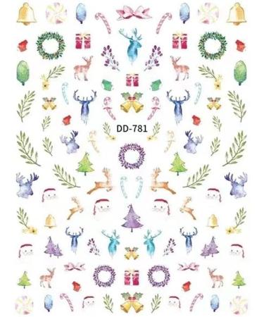 9 Sheets Christmas Nail Art Stickers Decals Self-Adhesive Kids Cute White Snowman Snowflakes Winter Snowbell Reindeer Nail Supplies Nail Art Design Decoration Accessories - Buy Online on GoSupps.com
