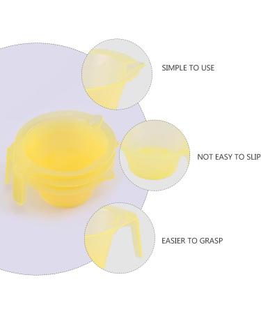Sewroro Lot de 3 Bols Teinture Capillaire Jaunes en Plastique Gobelets Robustes pour Coloration DIY Outil de Teinture Cheveux Pratique pour Usage Maison et Salons de Coiffure - Buy Online on GoSupps.com