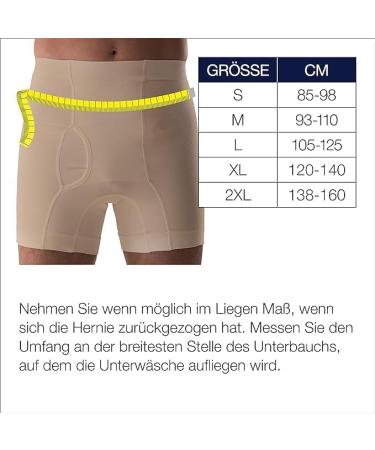 Buy Corsinel Low Men's Boxer Shorts for Stoma & Hernia | Discrete Seamless Comfort & Medium Support | Optimal Fit in Beige - Buy Online on GoSupps.com