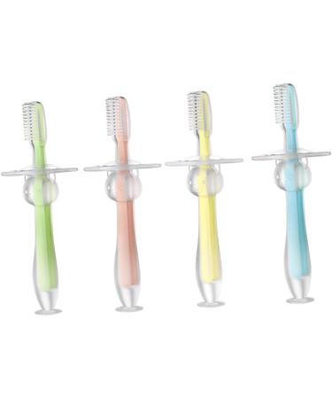 Buy Minkissy 8-Piece Bristle Toothbrush Set - Silicone Bite Ring & Suction Training Brushes for Kids | International Shipping - Buy Online on GoSupps.com