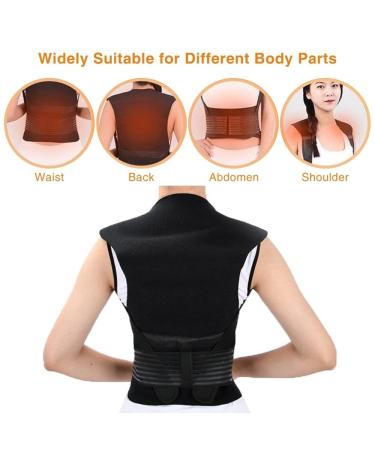 Self-Heating Magnetic Therapy Vest | X-Large Back Support & Pain Relief Belt for Men & Women - Posture Corrector & Neck Massager in Black - Buy Online on GoSupps.com
