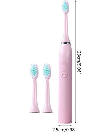 Ultrasound Electric Toothbrush - 180-Day Brush Heads 5 Modes 2-Minute Timer - Rose Color for Adults | International Shipping - Buy Online on GoSupps.com