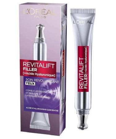 L'Or al Paris Revitalift Filler Face Cream Contour Eyes Anti-Wrinkle Rivolumizing with Hyaluronic Acid Concentrate 15 ml