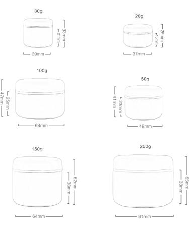 150ml Tianzd Empty Small Plastic Cream Containers - Set of 5 with Silver Lids & Spoons - Ideal for Ointments Gels & Cosmetics - Buy Online on GoSupps.com