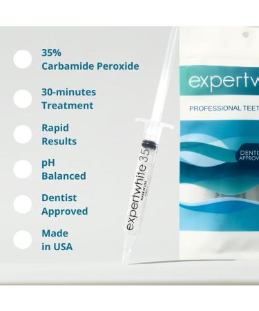 QuickGlo Rapid 35% Carbamide Peroxide Teeth Whitening Gel - Dentist Grade Refill Syringes (4x3cc) for Fast White Teeth - Made in USA - Buy Online on GoSupps.com