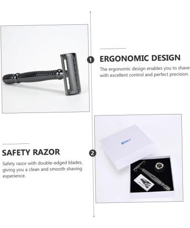 Angoily Women's Manual Safety Razor Set - Metal Double-Cutter Facial & Beard Razor for Precision Shaving - Buy Online on GoSupps.com