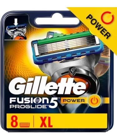 Gilette Fusion5 ProGlide Power Razor Blades 8 pieces 8 pieces (1 pack)