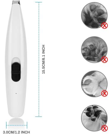Dog Clippers Welltop Dog Grooming Clippers Low Noise USB Rechargeable Pet Hair Trimmer Cordless Clippers for Small Dogs Cats Pet Electric Clipper for Hair Around Face Eyes Ears Paws Rump (White) - Buy Online on GoSupps.com